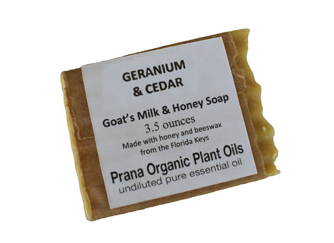 Geranium Cedar Honey Goat Milk Soap
